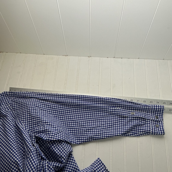Orvis Men's Active Fit Long Sleeve Button Front Shirt Blue Check Size XXL - Picture 10 of 11